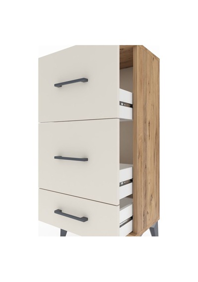 Arges Komodin 3 Çekmeceli 44x30x96 Çam-aytaşı Atlas Çam