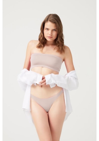 Cottonhill Lazer Kesim Kadın Tanga Külot 3'lü Paket-3 Renkli-4 Çok Renkli