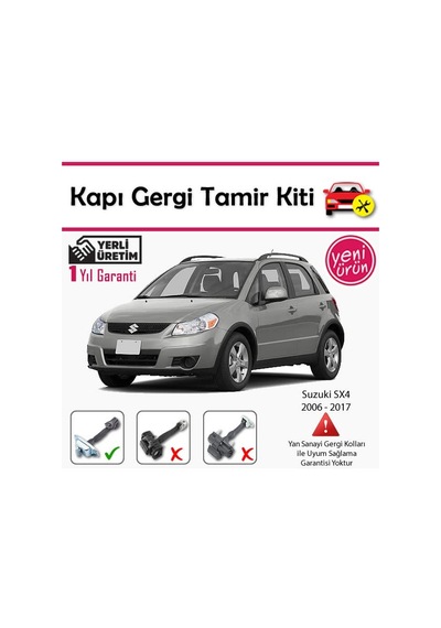 Barrer Suzuki SX4 Kapı Gergi (Limitör) Tamir Kiti 2006-2017