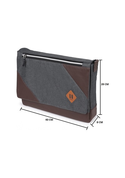 Strong Bag Strong 15.6 İnch Laptop Bölmeli Omuz Askılı Postacı Çantası Kft03 Füme Çok Renkli