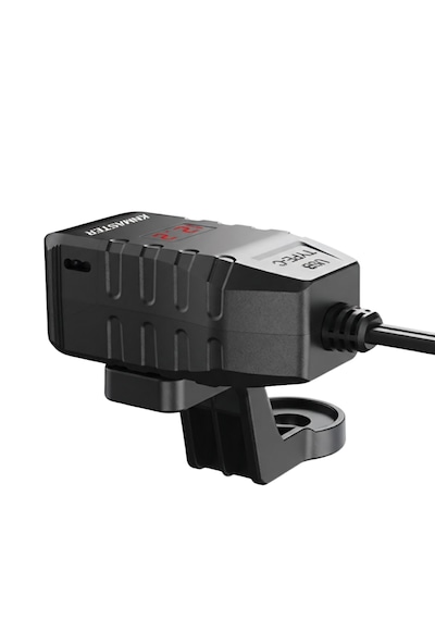 Knmaster Uc200 Motosiklet Usb Ve Type-c Çift Girişli Şarj Soketi Siyah