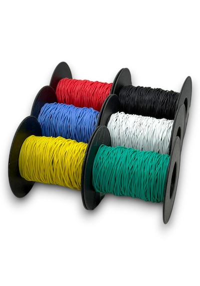 60 Metre, 30awg, 6 Renk 6x10mt, Çok Damar Montaj Kablosu, Yumuşak Silikon Tel Kablo, Atlama Kablosu - 1 Adet