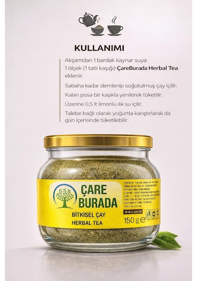 Çareburada Bitkisel Çay 150 G Formunu Korumaya Destek Bitkisel Çay