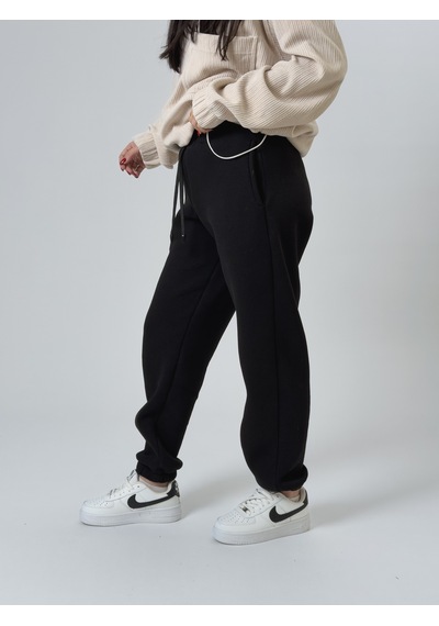 Cocopelli Şardonlu Siyah Kadın Jogger Eşofman Coc2543