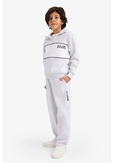 Defacto Erkek Çocuk Oversize Geniş Kalıp Beli Lastikli Baskılı Eşofman Altı G5635a825cwgr400 Gri-gr400