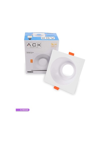 ACK Terra Alüminyum Modüler Spot Armatür Kare Beyaz 110mm-110mm Beyaz
