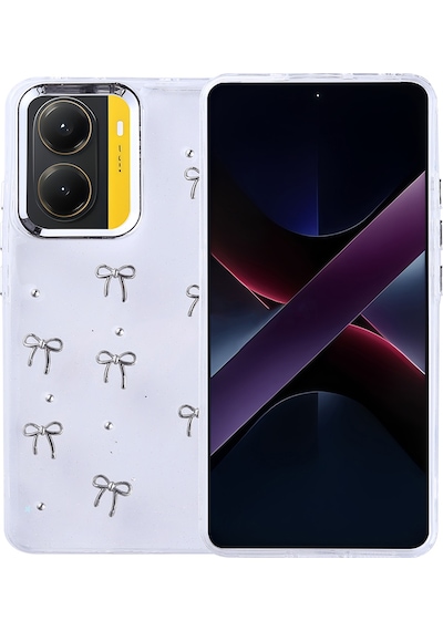 Nihcase Xiaomi Poco X7 Pro Kılıf Kutup Simli Desenli Fiyonk Kapak