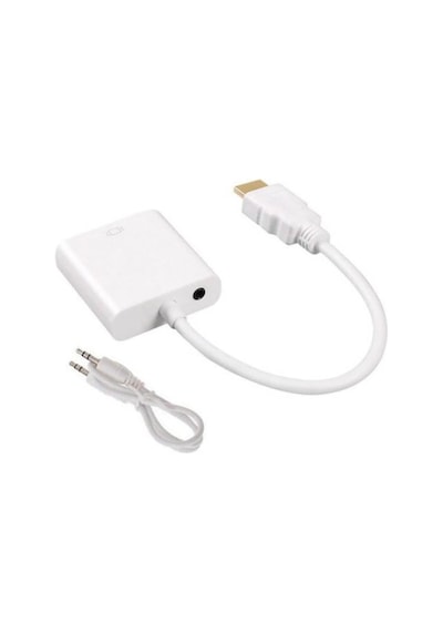 Hdmı To Vga Kablo Çevirici Dönüştürücü + Ses - Hdmi To Vga Kablo (551664582)
