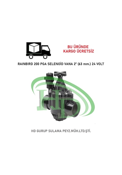 Rainbird 200 Pga Selenoid Vana 2" Bsp (63 Mm.) 24 Volt
