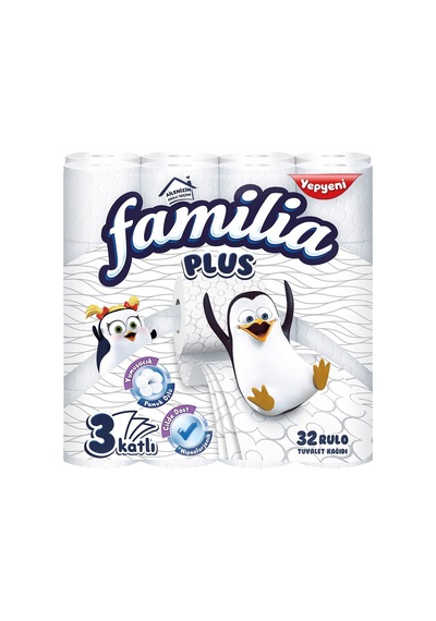 Familia 3 Katlı Tuvalet Kağıdı 32'li Paket - Pamuk Özlü, Hipoalerjenik Tarı