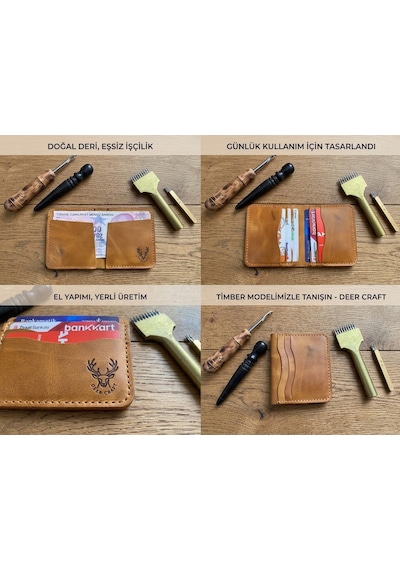 Deer Craft Timber Camel Cüzdan