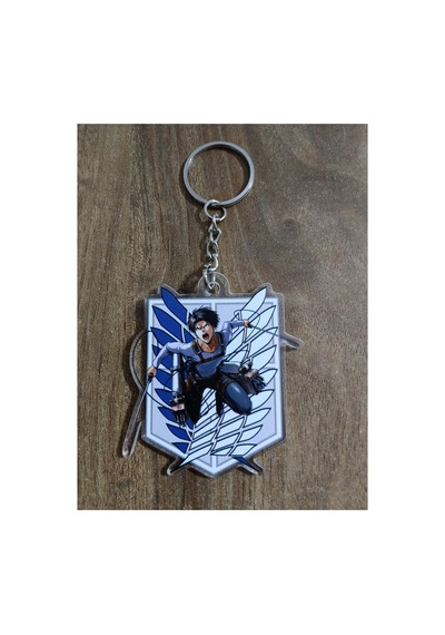 Owl Bag Attack On Titan Levi Ackerman Desenli Acrylic Anahtarlık Çanta Süsü Çok Renkli