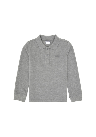 U.S. Polo Assn. Erkek Çocuk Gri Melanj Basic Polo Yaka Sweatshirt 50313790-VR086