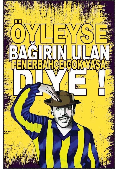 Sarı Ve Lacivert Kaymaz Taban Makinede Yıkanır Taraftar Halısı Ar188n11 Sarı - Lacivert
