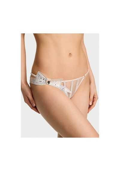 Victoria's Secret Atelier Transparan Fiyonklu Askili Bikini Külotu Beyaz
