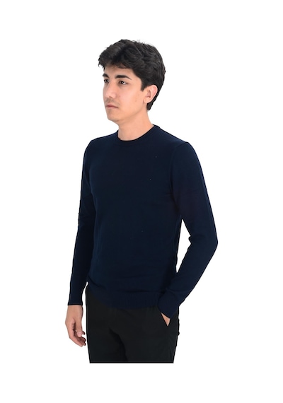 Cengiz İnler Sıfır Yaka Düz Slim Erkek Triko
