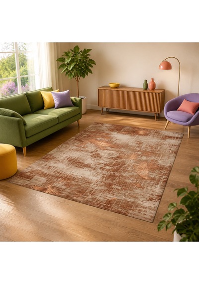 Kartela Halı Alea Halı Jüt Taban Dokuma Halı Bakır - 120 X 180 Cm