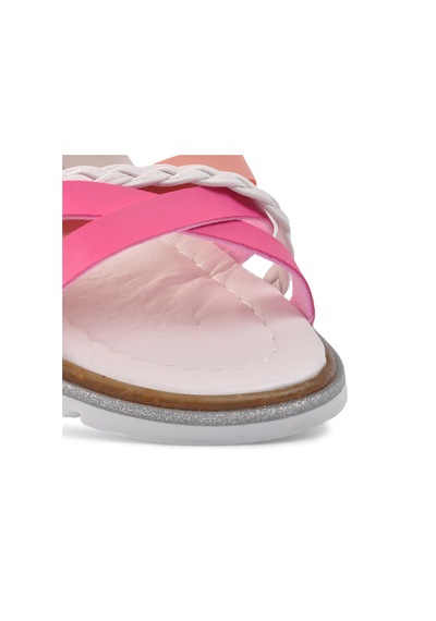 Şiringenç 001 Beyaz-Pembe Çocuk Sandalet (545670384)
