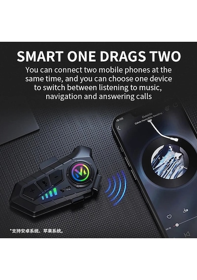 Y10 Motosiklet Kablosuz Bluetooth 5.3 Kask Kulaklık İntercom Y10 Motosiklet Kablosuz Bluetooth 5.3 Kask Kulaklık İntercom