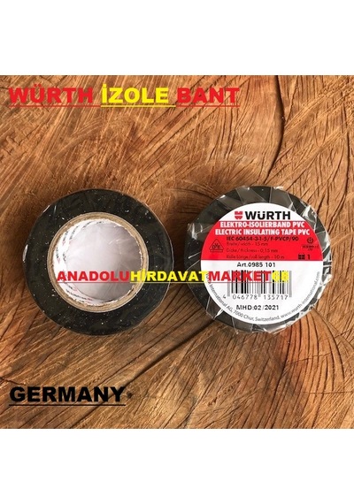 Würth 15Mm İzole Bandı Elektrik Bandı 10Mt Kanal Bant 2Ad