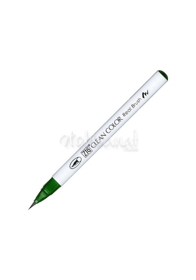 Zig Clean Color Real Brush Fırça  Uçlu Marker Kalem 044 Deep  Green