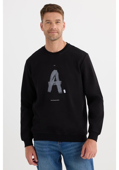 Tudors Unisex Relax Fit Rahat Kesim Pamuklu Yumuşak Dokulu Bisklet Yaka İç Polarlı Baskılı Siyah Sweatshirt-37310 Siyah Tudors Unisex Relax Fit Rahat Kesim Pamuklu Yumuşak Dokulu Bisklet Yaka İç Polarlı Baskılı Siyah Sweatshirt-37310 Siyah