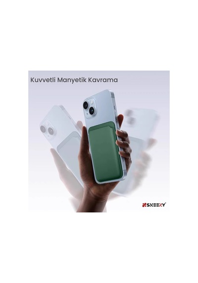 Apple Uyumlu iPhone 16 Plus Pro Max Birinci Sınıf Magsafe Cüzdan Deri Kartlık