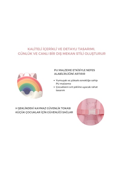 ZoyZoii Donut Serisi Sweet Rainbow Kreş ve Anaokulu Okul Çantası