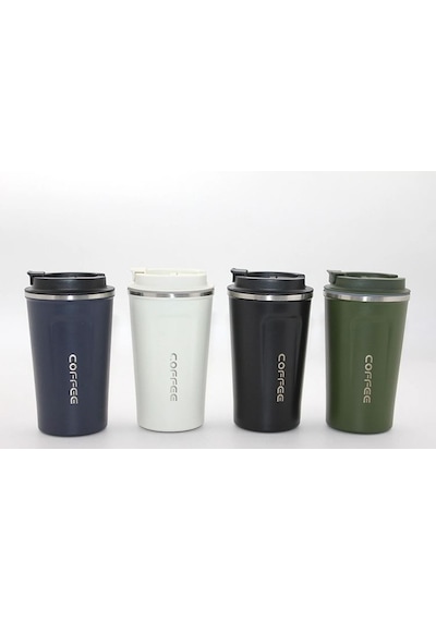 500 Ml Paslanmaz Çelik Termos Mug - Çift Katmanlı Sızdırmaz Kahve Kupası Alk3134 Çok  Renkli