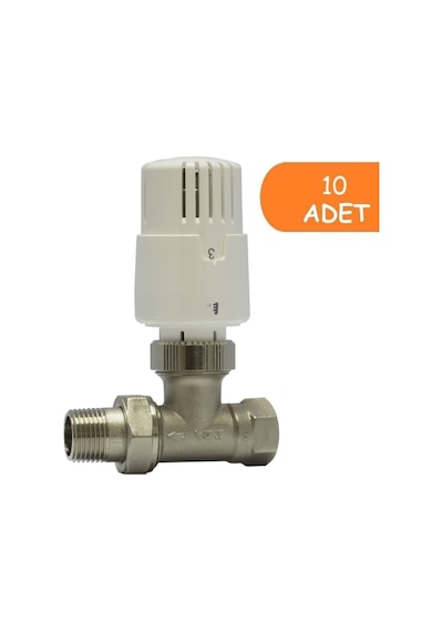 10 Adet Eca Trv4 Termostatik Düz Radyatör Valfi Petek Vanası 602120756