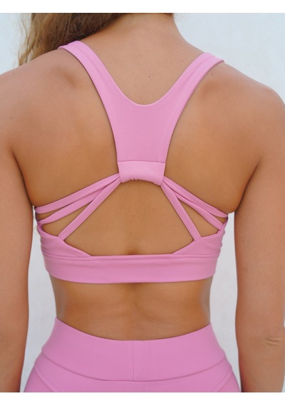 Mai Studios Co. Kratos Basic Spor Pembe Crop Pembe