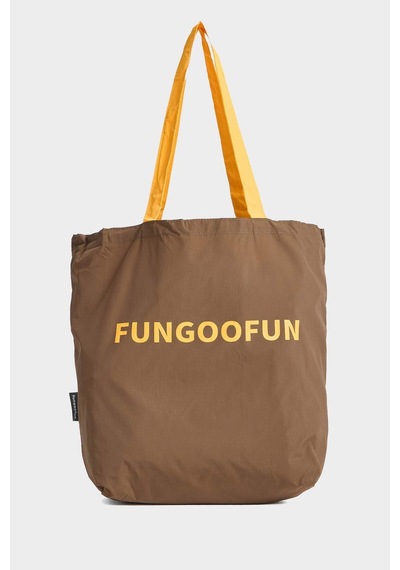 Defacto Fungoofun X Defacto Muz Figürlü Charm Ve Katlanabilir Bez Kol Çantası H9317ax26smbn45 Kahve-bn45