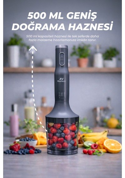 Pirantech YH-94 Parçalayıcı Çırpıcı Ve Metal El Blender Seti
