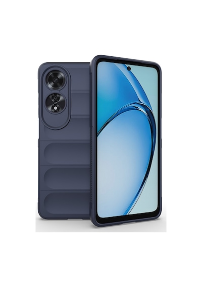 Oppo A60 Kılıf Esnek Tpu Oyuklu Arka Yüzey Tasarımlı Zore Etnik Silikon Kapak Lacivert