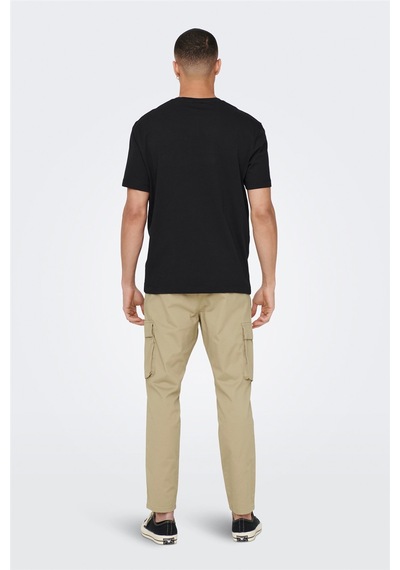 Only & Sons Onsmax Lıfe Ss Stıtch Tee Noos Erkek Siyah T-shirt - 22025208