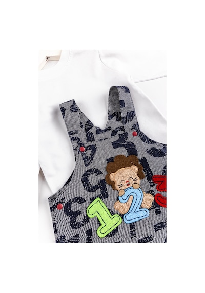Babymod Figür İşlemeli Erkek Bebek Tulum Salopet Takım 001
