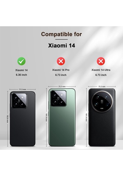 Teknomoda Xiaomi 14 Kılıf 360 Şeffaf Ön Arka Korumalı Şeffaf Silikon