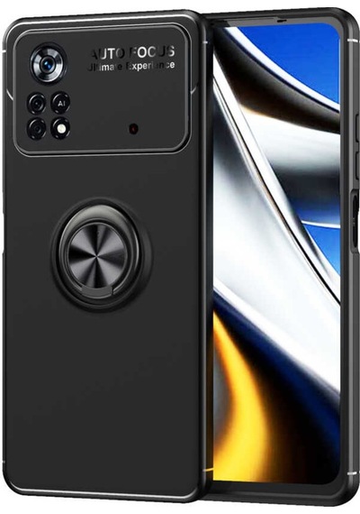 Xiaomi Poco X4 Pro 5G Kılıf Yüzüklü Magnetli Ravel Case Kapak