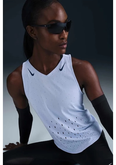 Nike Dri Fit Aeroswift Running Adv Singlet Tank Top Lazer Kesim Koşu Atleti Lila