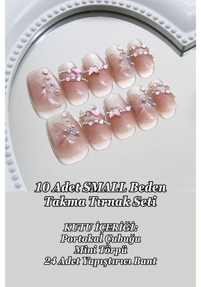 Small Beden Kedi Gözü French Taşlı Kısa Küt 10 Adet Takma Tırnak Seti T165 Kraliçem Small Beden Kedi Gözü French Taşlı Kısa Küt 10 Adet Takma Tırnak Seti T165 Kraliçem