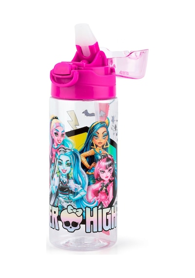 Monster High Pipetli 500 Ml Plastik Matara Suluk Pembe Kız Çocuk
