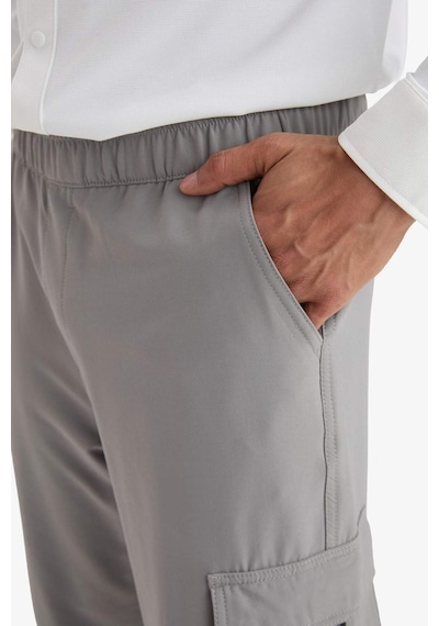 Defacto Defactofit Standart Fit Kargo Cepli Standart Paça Dokuma Sporcu Jogger F2308ax25wngr67 Gri