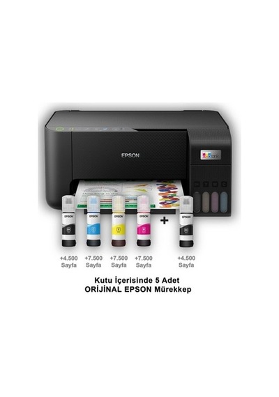 Epson L3250 Meaf Yazıcı-tarayıcı-fotokopi Renkli Mürekkep Tanklı Yazıcı