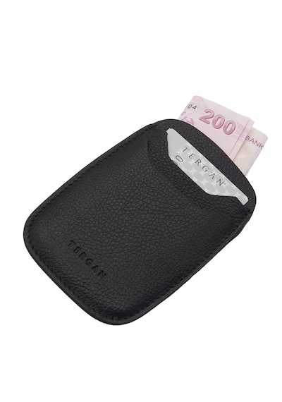 Tergan Floater Siyah Deri Unisex Kredi Kartlık 1662u9g Siyah