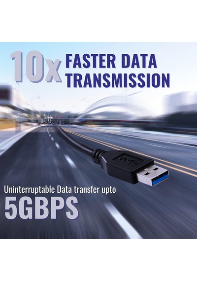 Western Digital Wd/seagate/elements/toshiba/my Passport/samsung Galaxy S5 M3 1tb/hitachi/xbox/ps4 İçin Taşınabilir Sabit Disk İçin Usb 3.0 A - Micro B Harici Sabit Sürücü Kablosu - Siyah 50cm