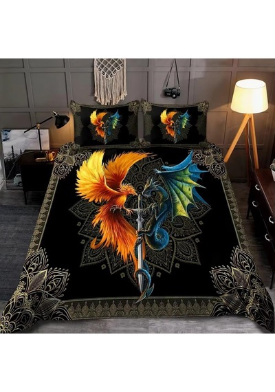 Nevresim Takımı 200 X 220 Ejderha Ve Phönix Fermuarlı Nevresim Takımı, Yetişkinler Ve Çocuklar İçin, Yumuşak, Nefes Alan Mikrofiber Nevresim + 2 Yastık Kılıfı 80 X 80 Cm Çok Renkli Nevresim Takımı 200 X 220 Ejderha Ve Phönix Fermuarlı Nevresim Takımı, Yetişkinler Ve Çocuklar İçin, Yumuşak, Nefes Alan Mikrofiber Nevresim + 2 Yastık Kılıfı 80 X 80 Cm Çok Renkli