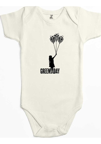 Zepplin Giyim Green Day Girl Ekru Bebek Body Zıbın