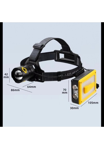 F.b.ı Pro F-3003 Alüminyum Pm10-tg Led Type-c Powerbank Ve Solar Şarjlı Kamp Kafa Feneri Hmngoxxtptprp Çok Renkli