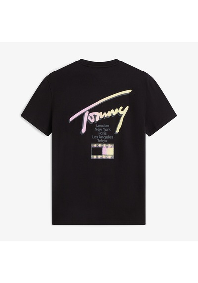 Tommy Hilfiger Regular City Sign Erkek Siyah T-shirt Dm0dm23253 Çok Renkli