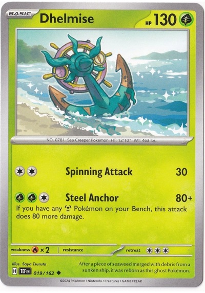 Dhelmise 019/162 - Temporal Forces - Pokemon Kartı Mint